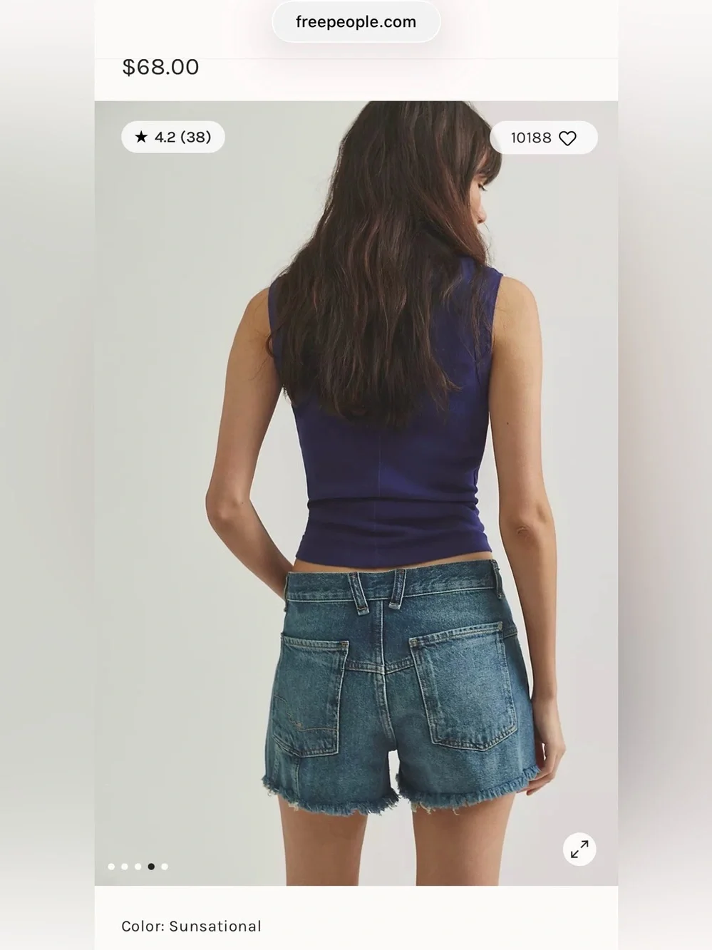 We The Free Distressed Denim Cutoff Shorts